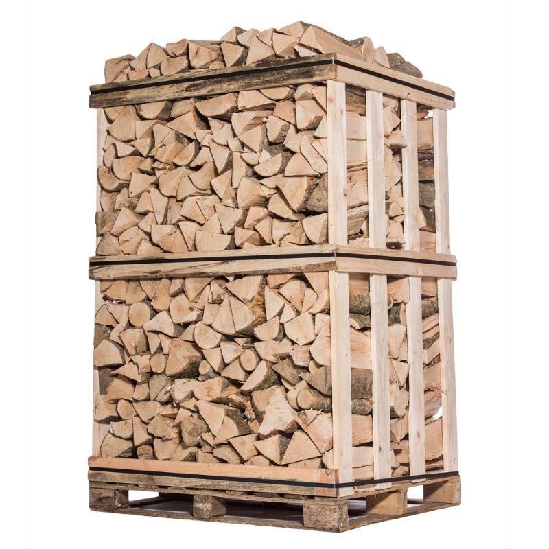 Palette de bois de chauffage de qualité supérieure - Bûches de 33 cm - 3 stères